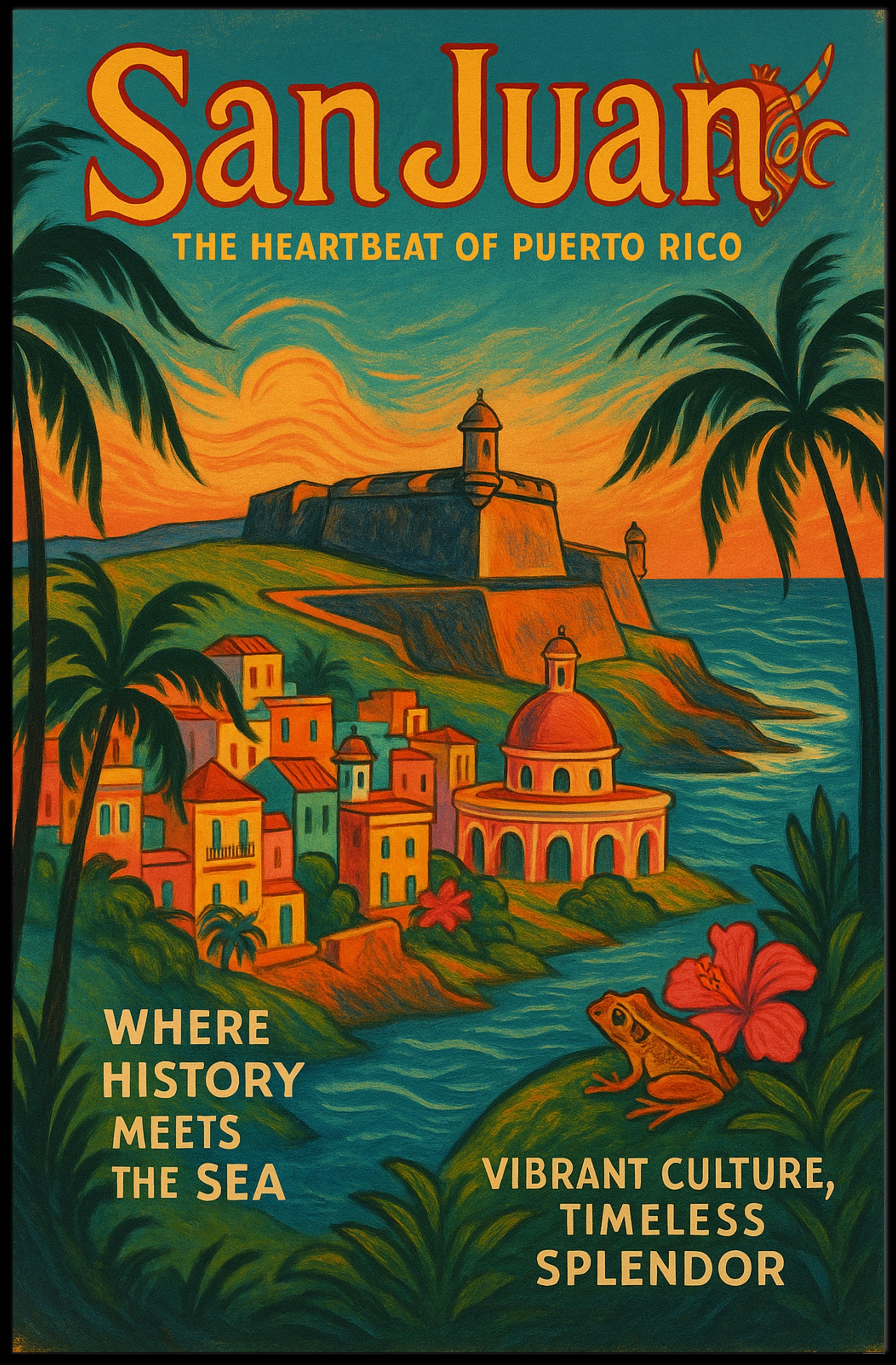 San Juan The Heartbeat of Puerto Rico Poster PosterGoat