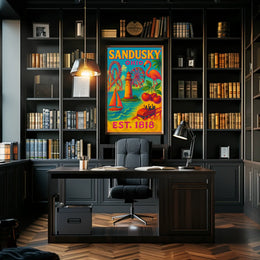 Sandusky Ohio Retro Travel Experience Travel Poster PosterGoat
