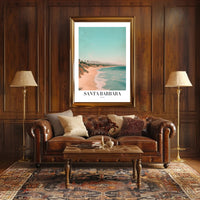 Santa Barbara Beach Scenic Travel Poster PosterGoat