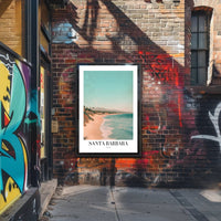 Santa Barbara Beach Scenic Travel Poster PosterGoat