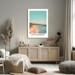 Santa Barbara Beach Scenic Travel Poster PosterGoat