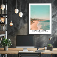 Santa Barbara Beach Scenic Travel Poster PosterGoat