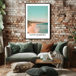 Santa Barbara Beach Scenic Travel Poster PosterGoat