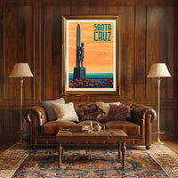 Santa Cruz Surf Culture Retro Travel Poster PosterGoat