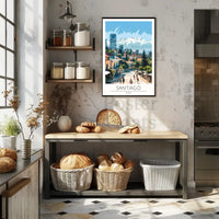Santiago Chile Vibrant Cityscape Travel Poster PosterGoat