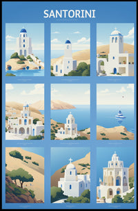 Santorini Architecture in Greece: Travel Poster PosterGoat