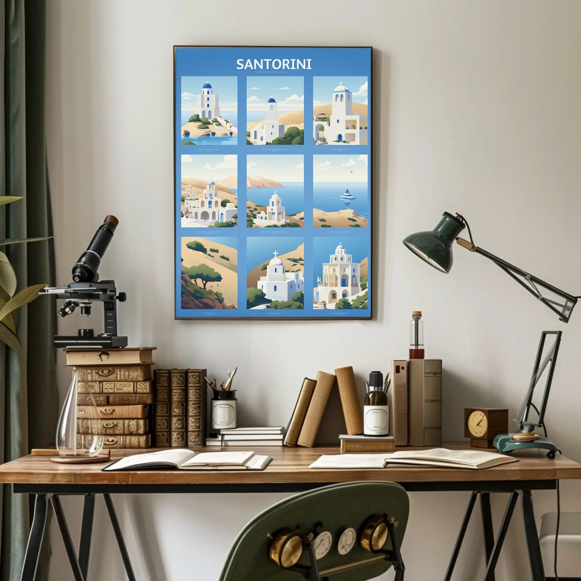 Santorini Architecture in Greece: Travel Poster PosterGoat