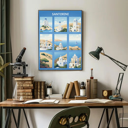Santorini Architecture in Greece: Travel Poster PosterGoat