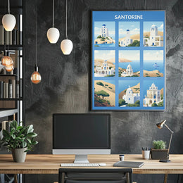 Santorini Architecture in Greece: Travel Poster PosterGoat