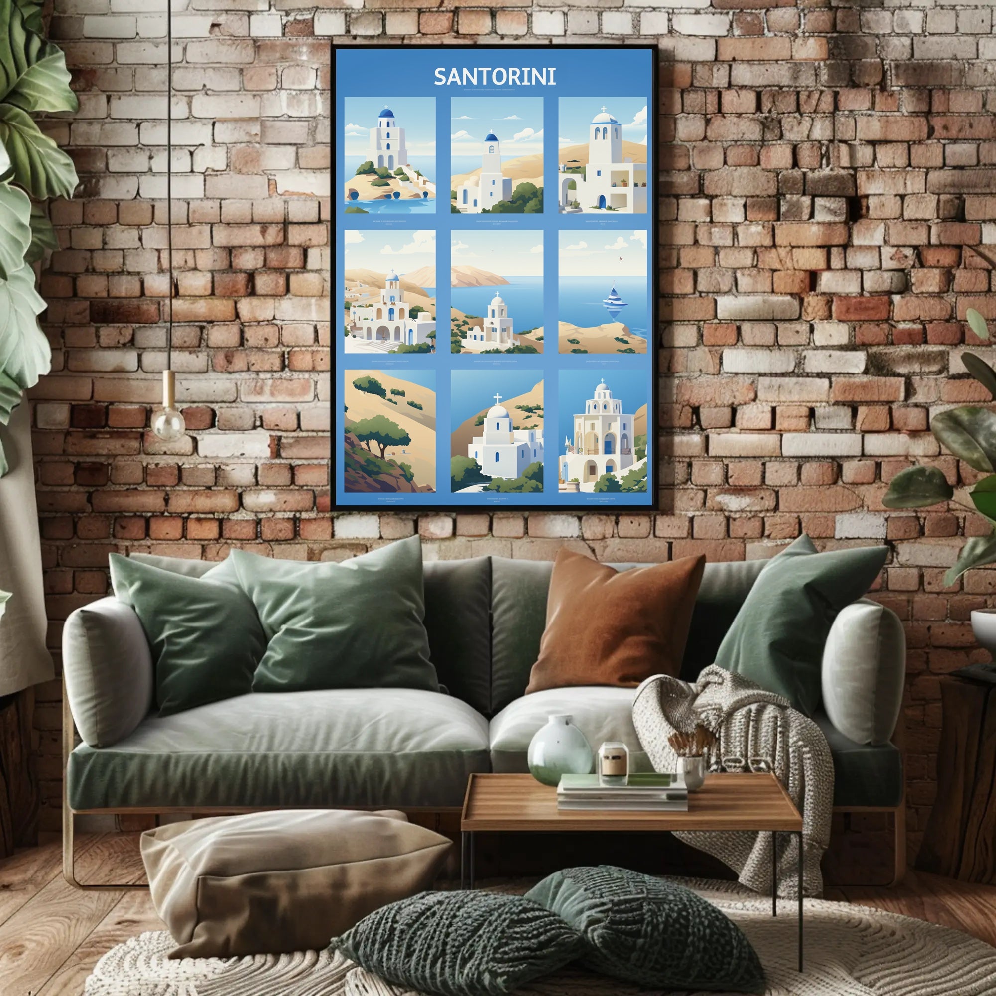 Santorini Architecture in Greece: Travel Poster PosterGoat