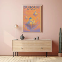 Santorini Dreamscape Surreal Travel Poster PosterGoat
