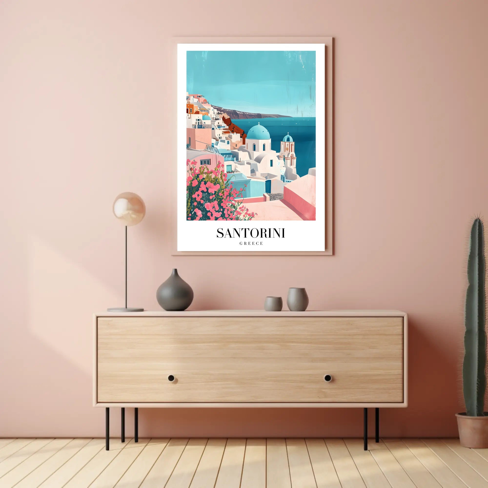 Santorini Greece Scenic Travel Poster PosterGoat
