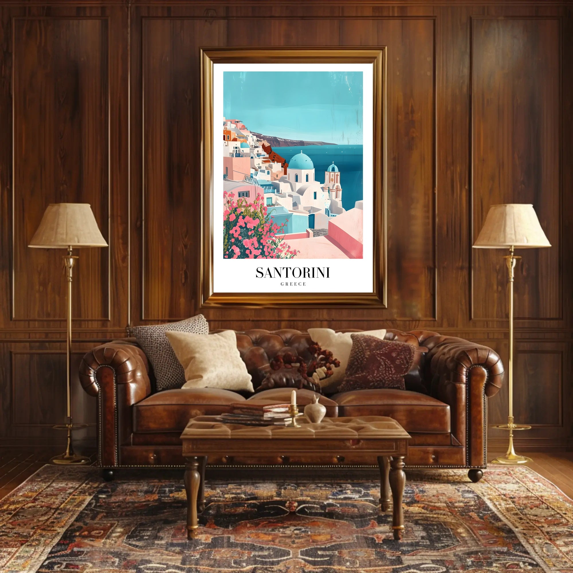 Santorini Greece Scenic Travel Poster PosterGoat