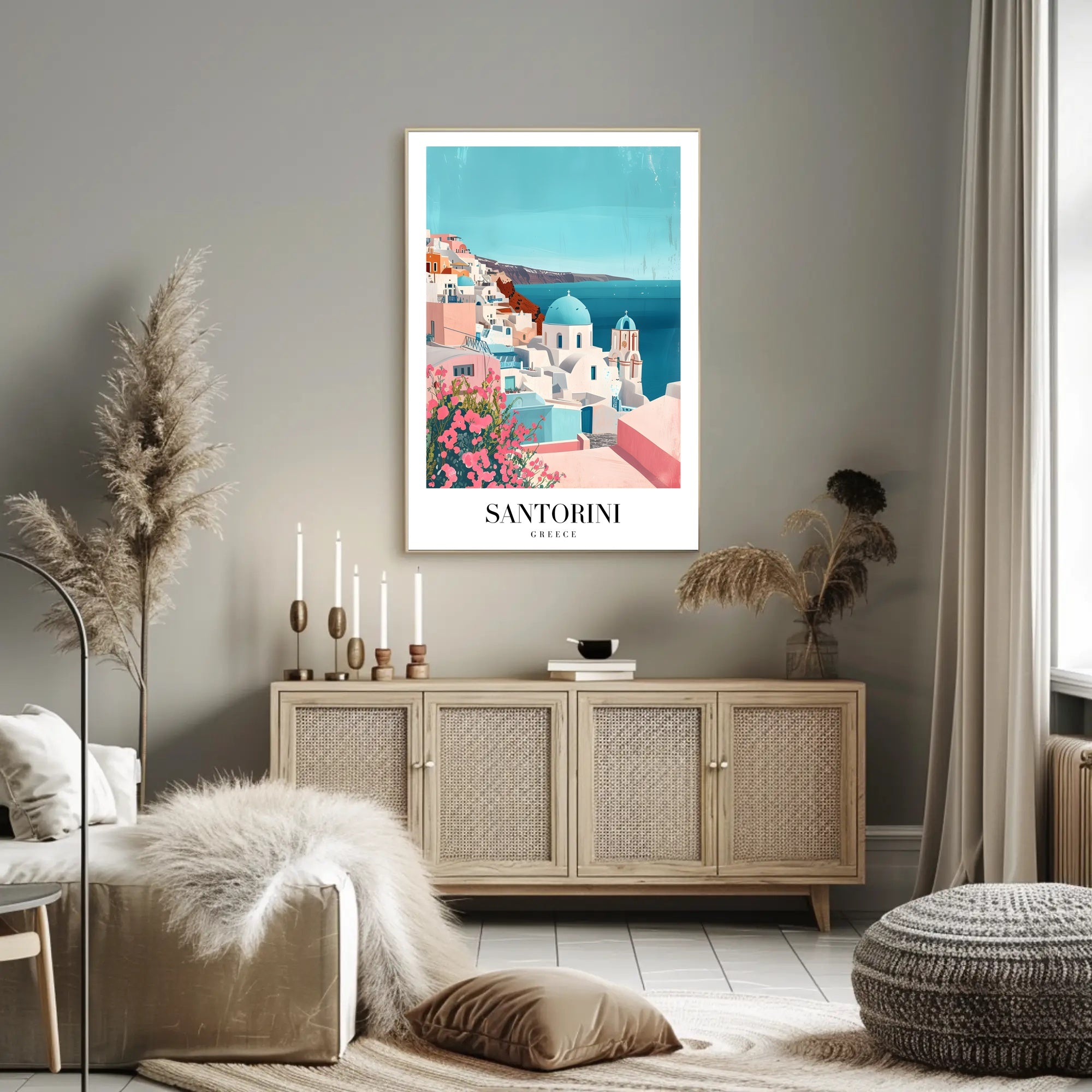 Santorini Greece Scenic Travel Poster PosterGoat