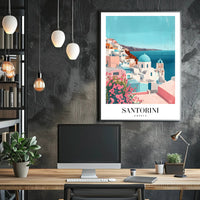 Santorini Greece Scenic Travel Poster PosterGoat