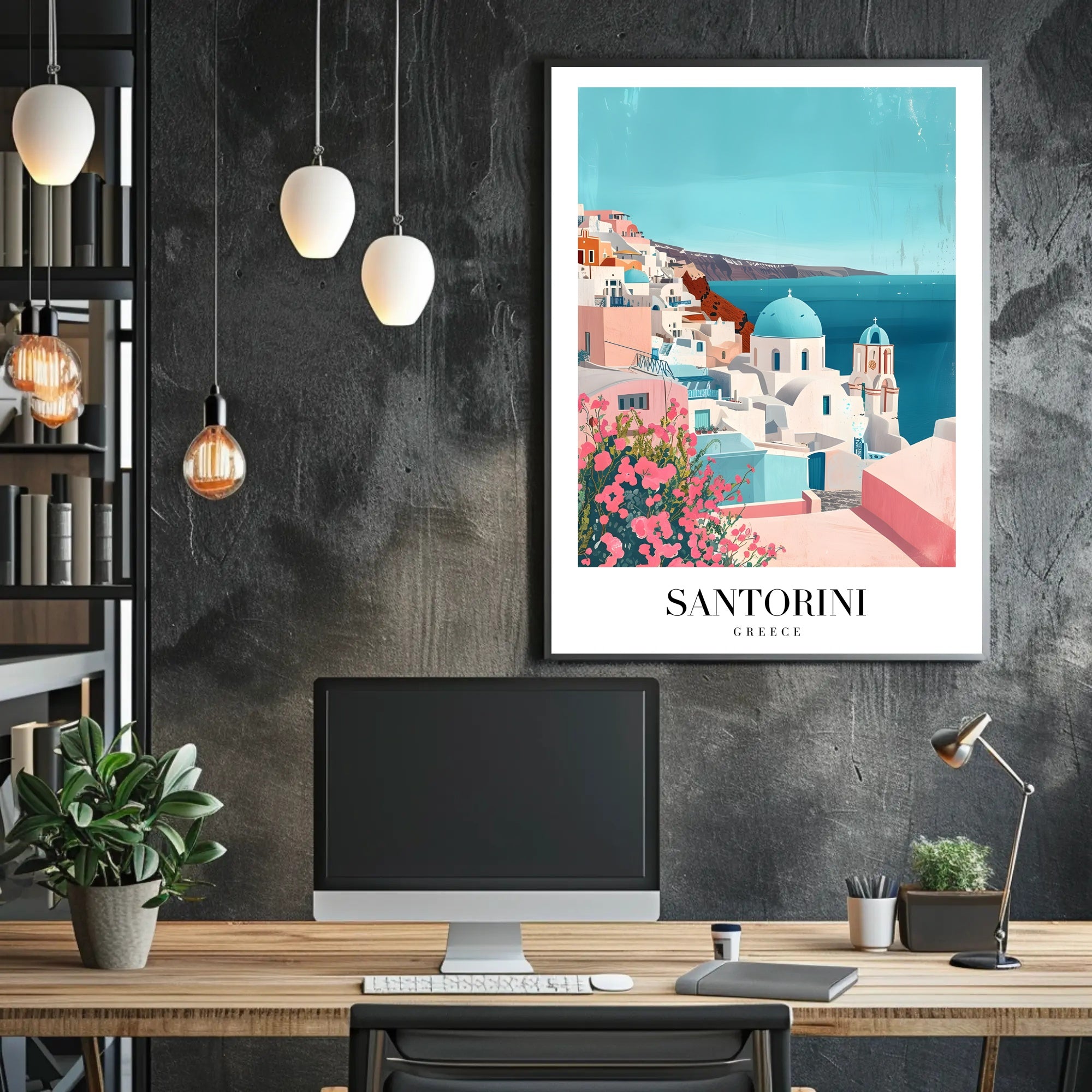 Santorini Greece Scenic Travel Poster PosterGoat