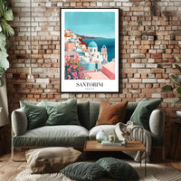 Santorini Greece Scenic Travel Poster PosterGoat