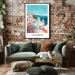Santorini Greece Scenic Travel Poster PosterGoat