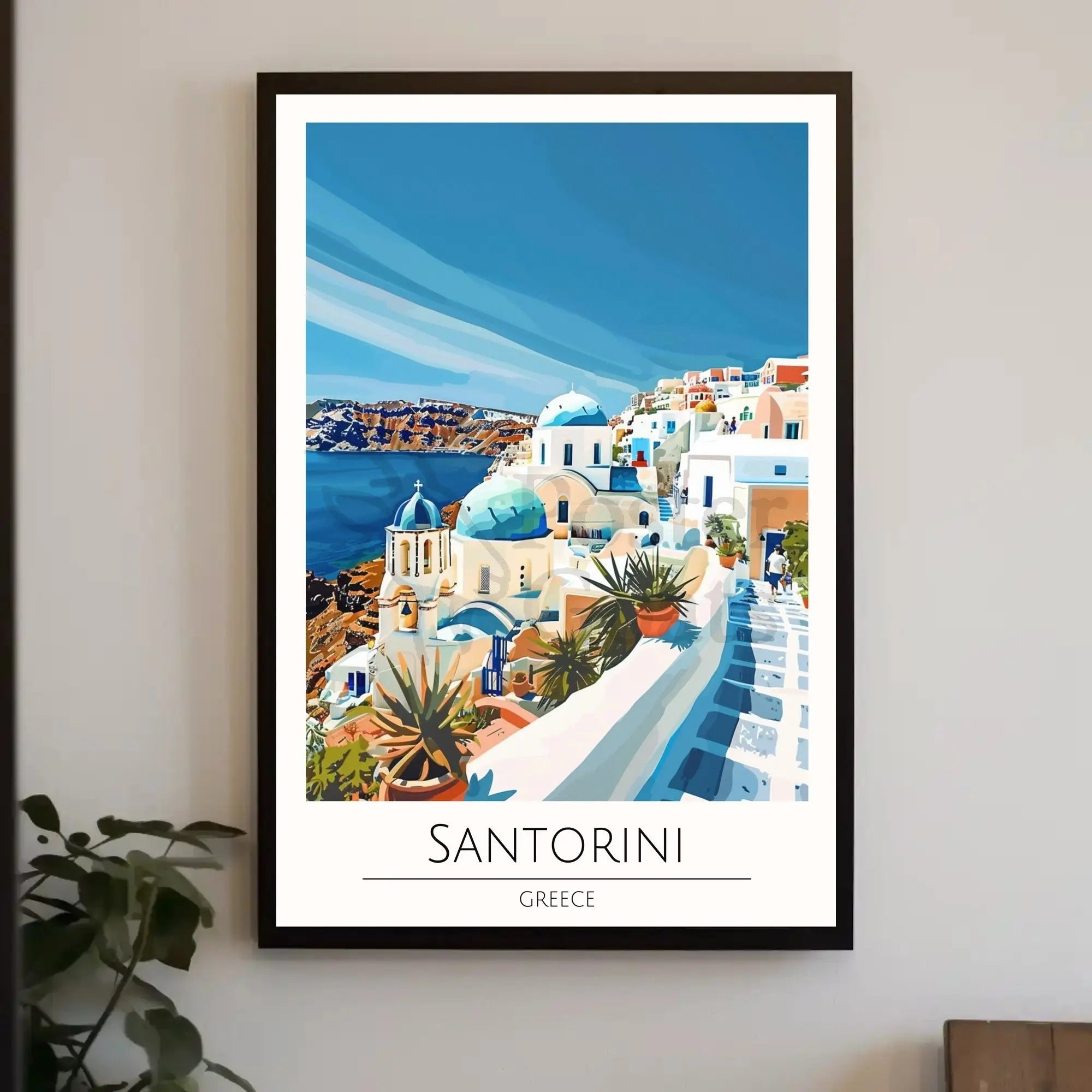 Santorini Greece Travel Poster Dreamy Island Vibes PosterGoat
