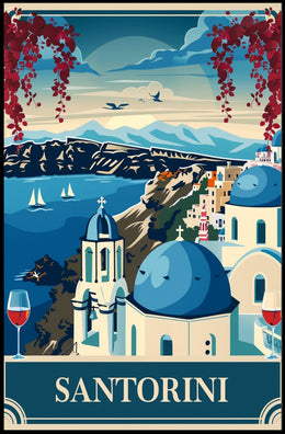Santorini Greek Island Travel Poster PosterGoat