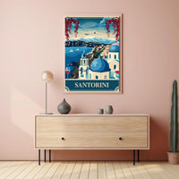 Santorini Greek Island Travel Poster PosterGoat