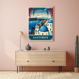 Santorini Greek Island Travel Poster PosterGoat