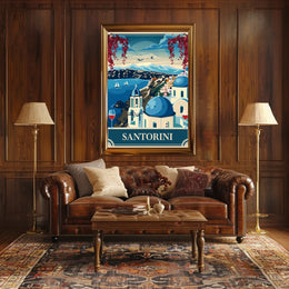 Santorini Greek Island Travel Poster PosterGoat