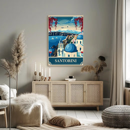 Santorini Greek Island Travel Poster PosterGoat