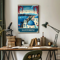 Santorini Greek Island Travel Poster PosterGoat