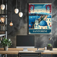 Santorini Greek Island Travel Poster PosterGoat
