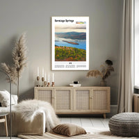Saratoga Springs Autumn Scenic Travel Poster PosterGoat
