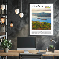 Saratoga Springs Autumn Scenic Travel Poster PosterGoat