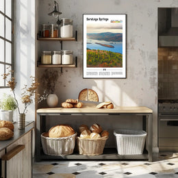 Saratoga Springs Autumn Scenic Travel Poster PosterGoat
