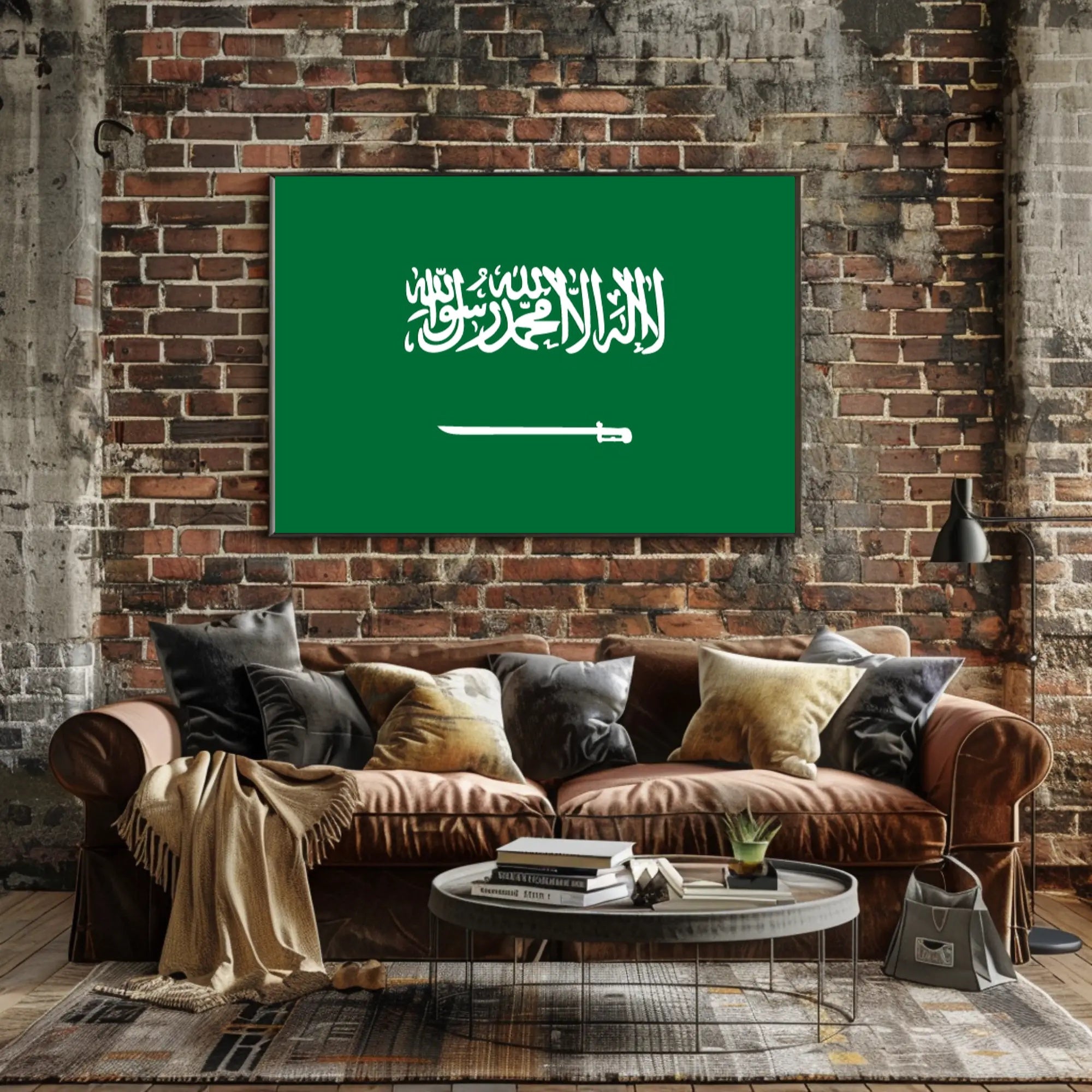 Saudi Arabian Flag Poster Symbolizing National Pride PosterGoat