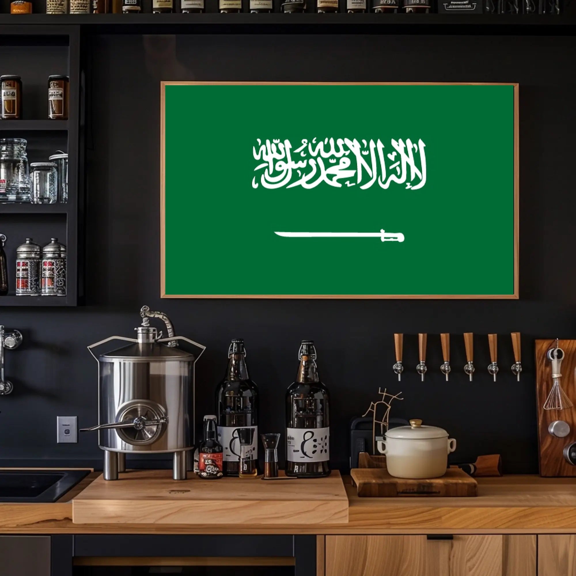 Saudi Arabian Flag Poster Symbolizing National Pride PosterGoat