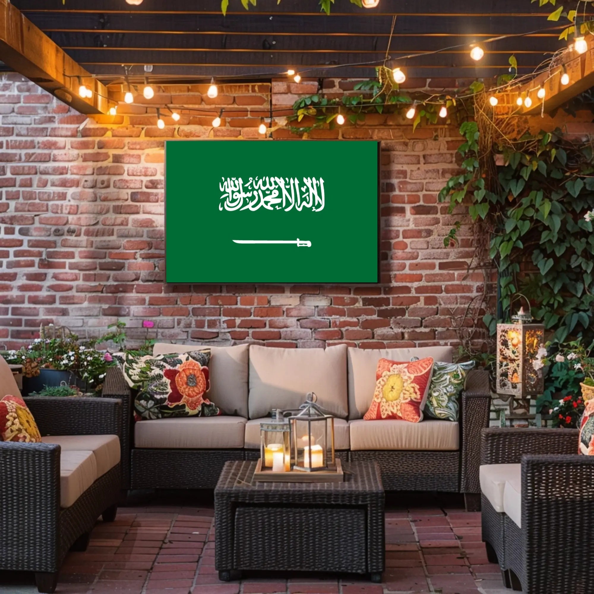 Saudi Arabian Flag Poster Symbolizing National Pride PosterGoat