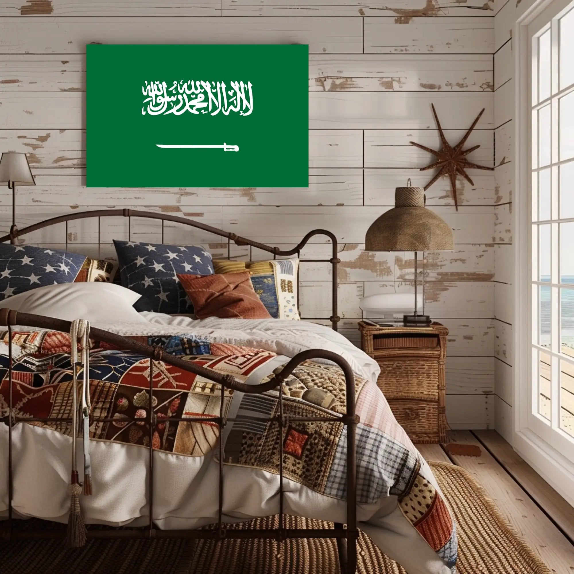 Saudi Arabian Flag Poster Symbolizing National Pride PosterGoat