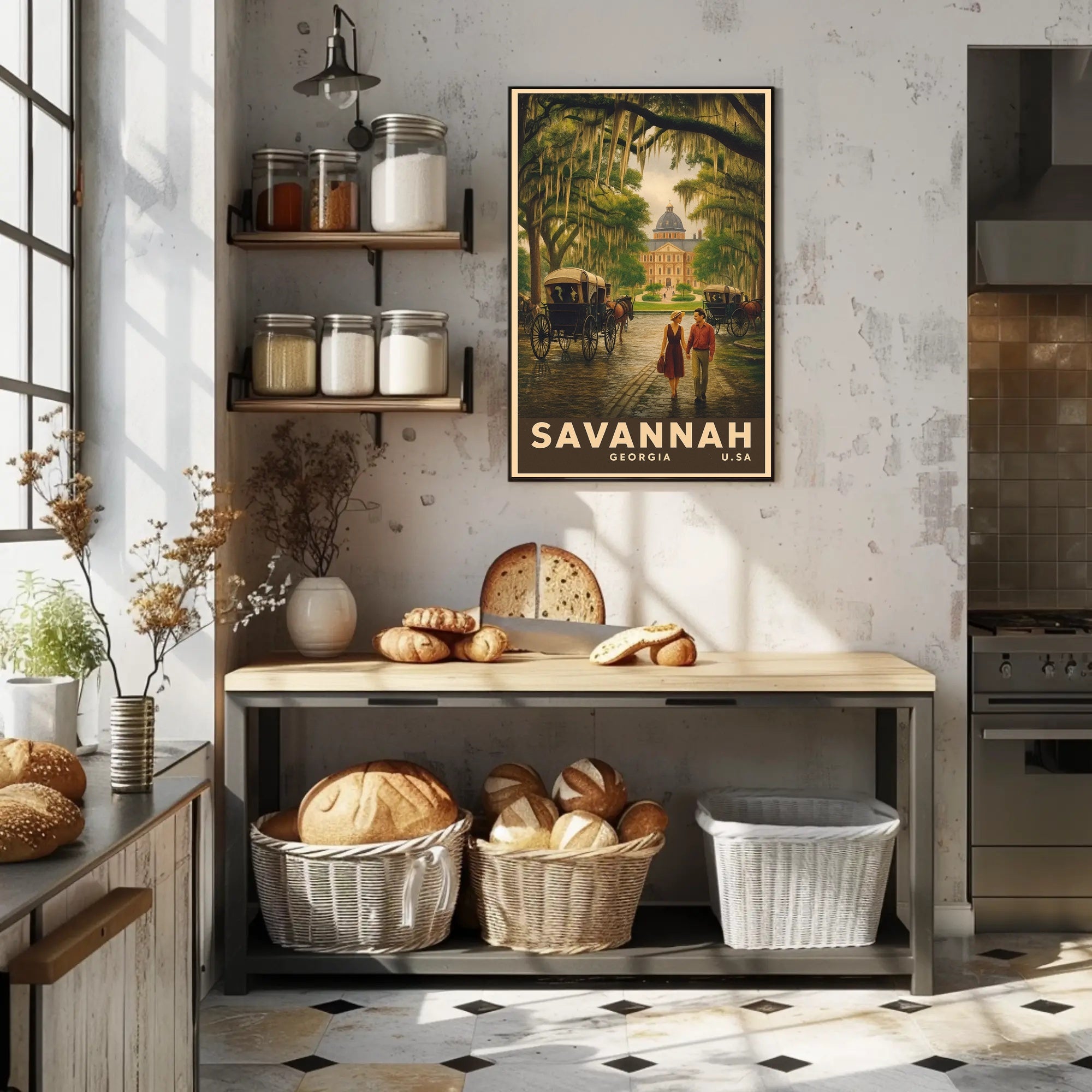 Savannah Charm: Vintage Travel Poster PosterGoat