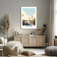 Savannah Skyline Charm Urban or Cityscape Poster PosterGoat