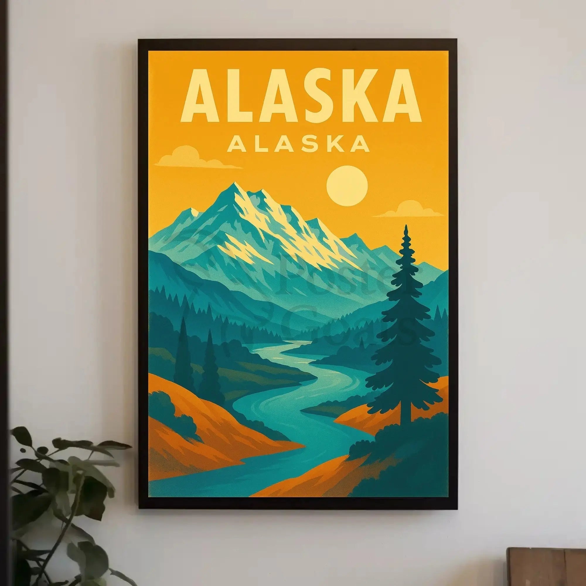 Scenic Alaska Mountain Landscape National Park Poster PosterGoat