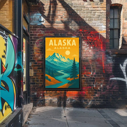 Scenic Alaska Mountain Landscape National Park Poster PosterGoat
