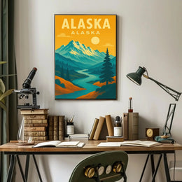 Scenic Alaska Mountain Landscape National Park Poster PosterGoat