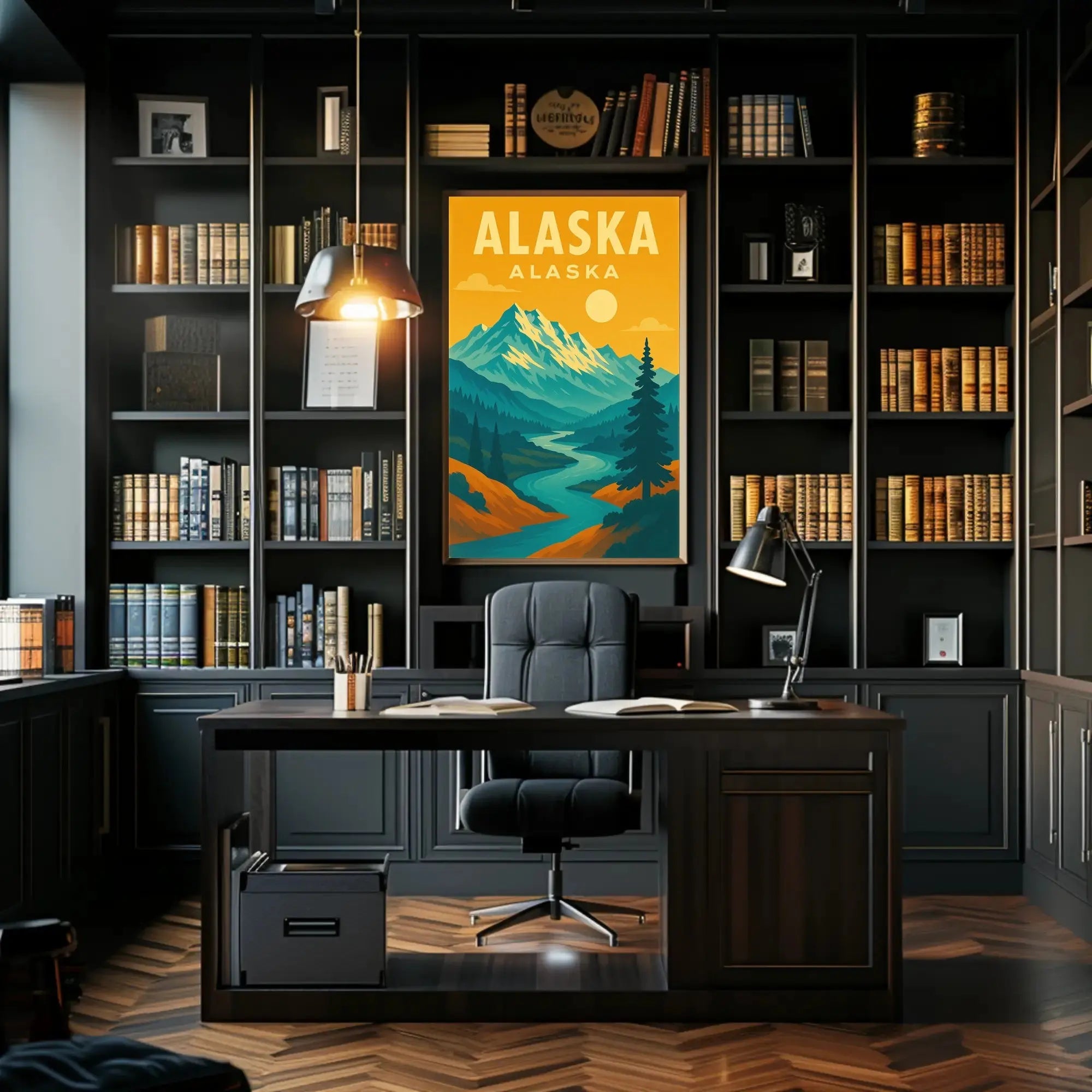 Scenic Alaska Mountain Landscape National Park Poster PosterGoat