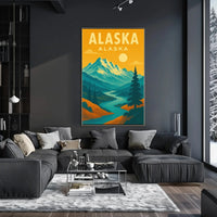 Scenic Alaska Mountain Landscape National Park Poster PosterGoat