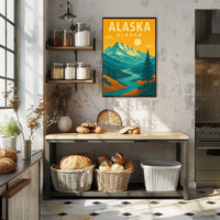 Scenic Alaska Mountain Landscape National Park Poster PosterGoat