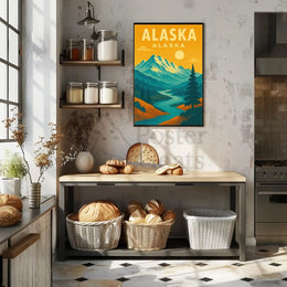 Scenic Alaska Mountain Landscape National Park Poster PosterGoat