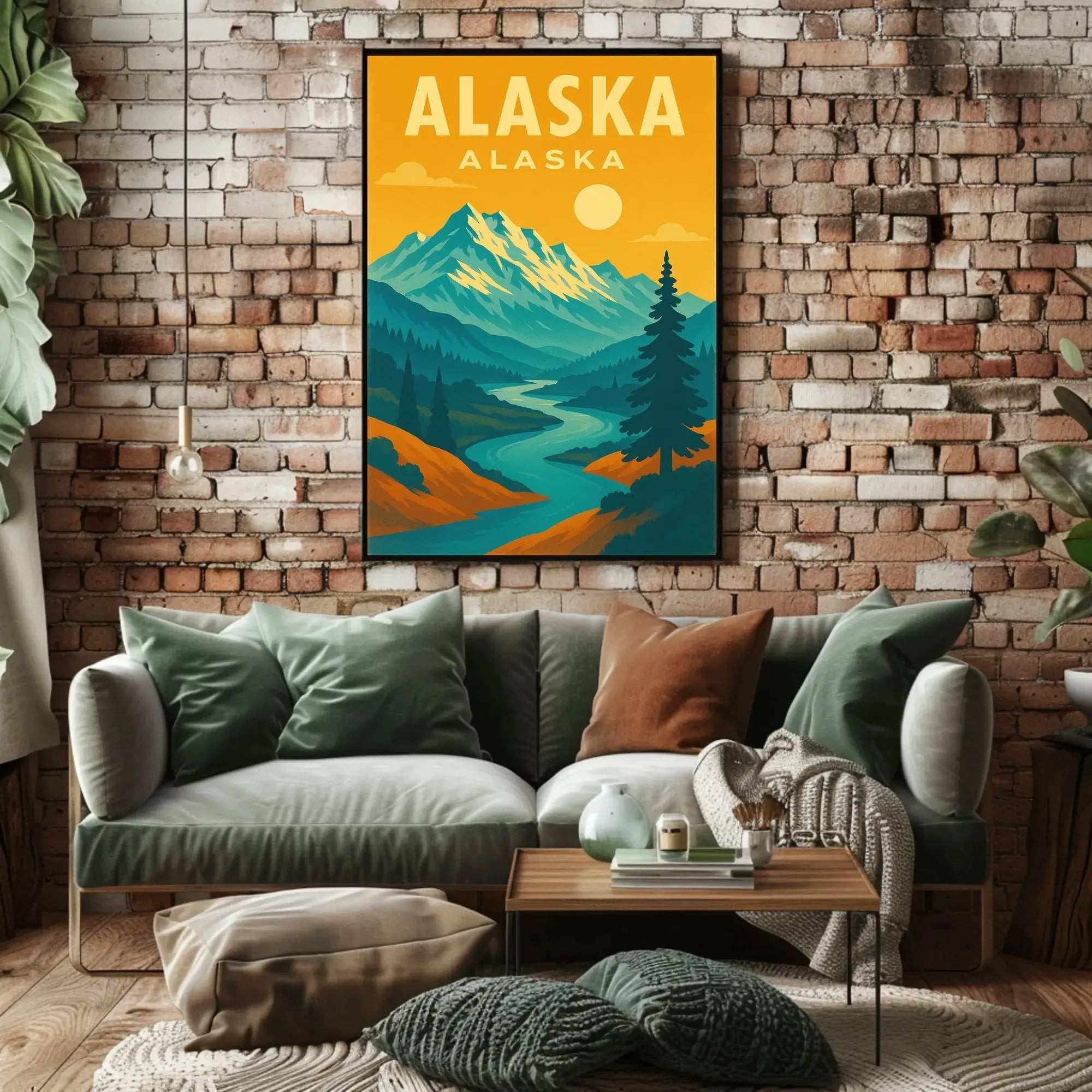 Scenic Alaska Mountain Landscape National Park Poster PosterGoat
