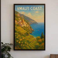 Scenic Amalfi Coast Village View Travel Poster PosterGoat