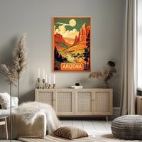 Scenic Arizona Desert Landscape Vintage Travel Poster PosterGoat