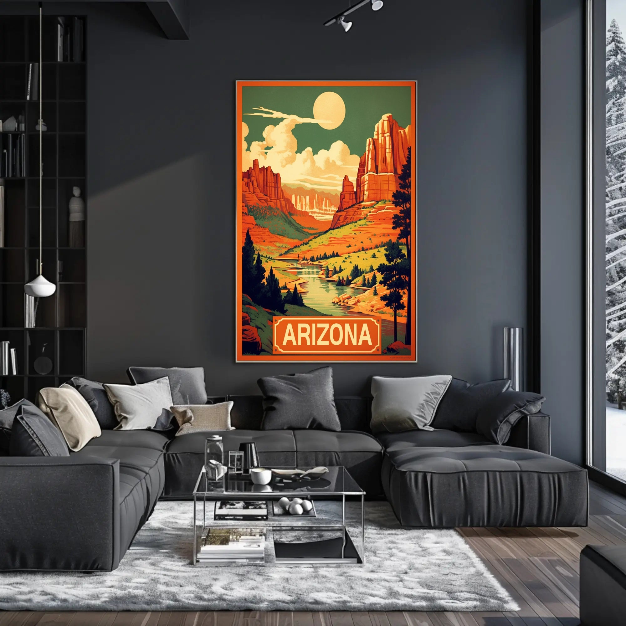 Scenic Arizona Desert Landscape Vintage Travel Poster PosterGoat